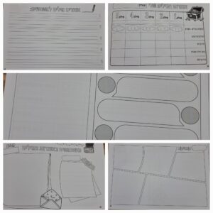 הדפים האלה מסייעים ב: 1. עבודה על הגייה נכונה: חשוב להקדיש זמן לתרגול הגיית מילים, תוך התמקדות בצלילים המדויקים ובמבנה המילים. ניתן להשתמש בדוגמאות מתוך ההקשר הלימודי והיום-יומי של התלמידים. והקפידו על פרוש מדוייק של המילים. 2. שילוב מילים במשפטים: תרגול יצירת משפטים הכוללים את המונחים שנלמדים, תוך שמירה על תחביר נכון ומשמעות מתאימה. מומלץ להדגים ולתרגל את השימוש במילים בצורות שונות (יחיד, רבים, זכר, נקבה). 3. העמקה במורפולוגיה: הסבירו את תבניות השורשים והמשקלים של המילים הנלמדות. הדגימו כיצד מבנה המילה משפיע על משמעותה ועל השימוש בה. 4. שימוש פעיל בשיעור: שלבו פעילויות אינטראקטיביות כמו משחקי מילים, (הילדים יכולים ליצור משחק זכרון, רביעיות משפטים למילה .. ) כתיבת סיפורים או דיאלוגים תוך שימוש במונחים הנלמדים. ניתן לחזור על המילים באמצעות המשחקים ועודדו תלמידים להשתמש במילים החדשות בדיונים בכיתה. 5. משוב מתקן: העניקו משוב מתקן לדיבור ולכתיבה של התלמידים בצורה חיובית ומעצימה. ציינו את ההתקדמות שלהם ושבחו אותם על השימוש הנכון במונחים. באמצעות שילוב הדרכים הללו, ניתן לחזק את יכולות התלמידים בשפה ולעודד שימוש מודע ונכון במילים בכתיבה ובדיבור.